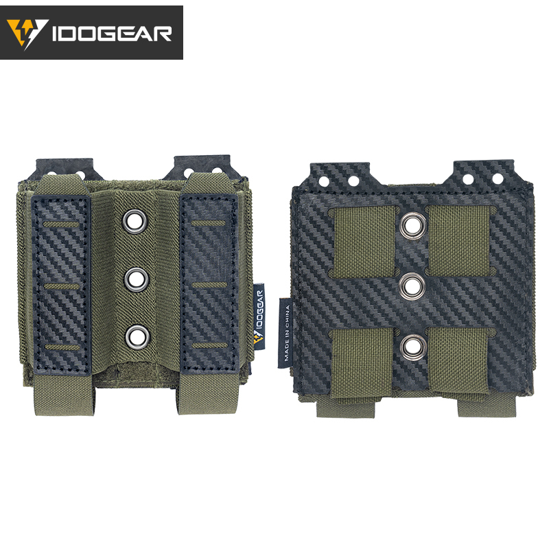 IDOGEAR Tactical Double Mag Pouch for 9mm Quick Draw Lightweight Magazine Carrier MOLLE Magazine Pouch Camo 3590-IDOGEAR INDUSTRIAL