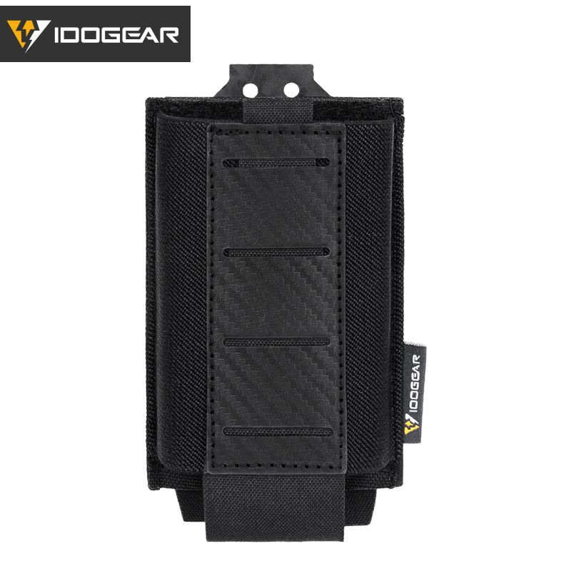 IDOGEAR Tactical 5.56 Single Mag Pouch MOLLE Non-Slip Loop-Wool Quick Draw Camo Magazine Pouch 3591