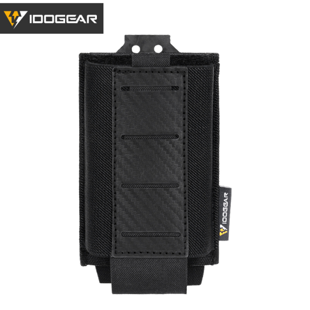 IDOGEAR Tactical 5.56 Single Mag Pouch MOLLE Non-Slip Loop-Wool Quick Draw Camo Magazine Pouch 3591