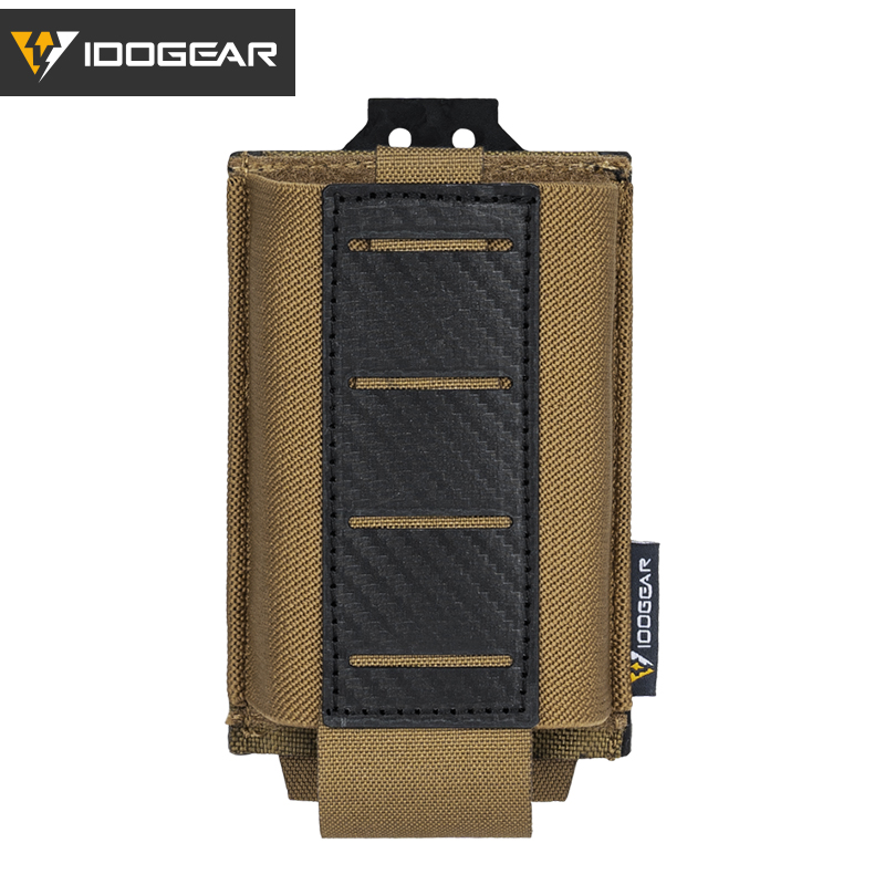 IDOGEAR Tactical 5.56 Single Mag Pouch MOLLE Non-Slip Loop-Wool Quick Draw Camo Magazine Pouch 3591