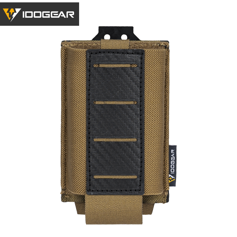 IDOGEAR Tactical 5.56 Single Mag Pouch MOLLE Non-Slip Loop-Wool Quick Draw Camo Magazine Pouch 3591