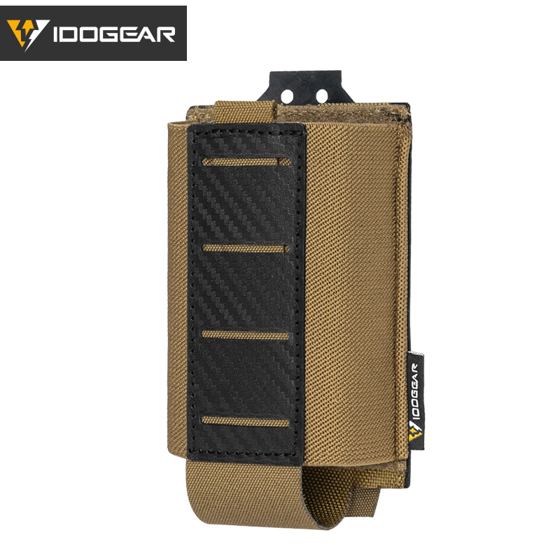 IDOGEAR Tactical 5.56 Single Mag Pouch MOLLE Non-Slip Loop-Wool Quick Draw Camo Magazine Pouch 3591