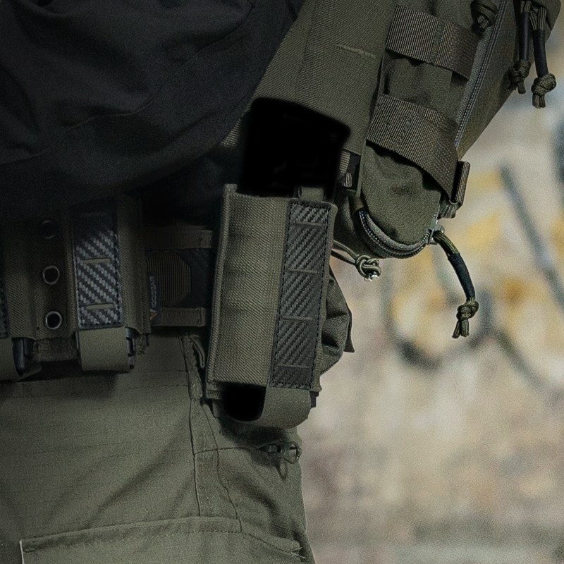 IDOGEAR Tactical 5.56 Single Mag Pouch MOLLE Non-Slip Loop-Wool Quick Draw  Magazine Pouch 3591