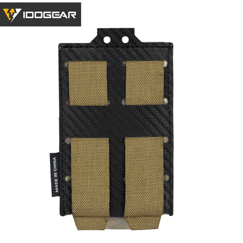 IDOGEAR Tactical 5.56 Single Mag Pouch MOLLE Non-Slip Loop-Wool Quick Draw Camo Magazine Pouch 3591