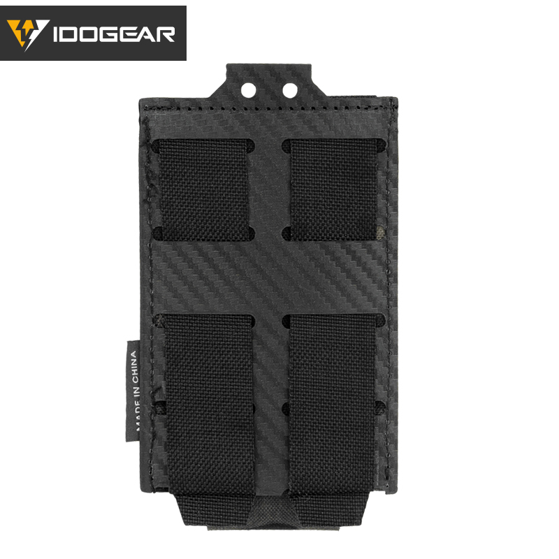 IDOGEAR Tactical 5.56 Single Mag Pouch MOLLE Non-Slip Loop-Wool Quick Draw Camo Magazine Pouch 3591