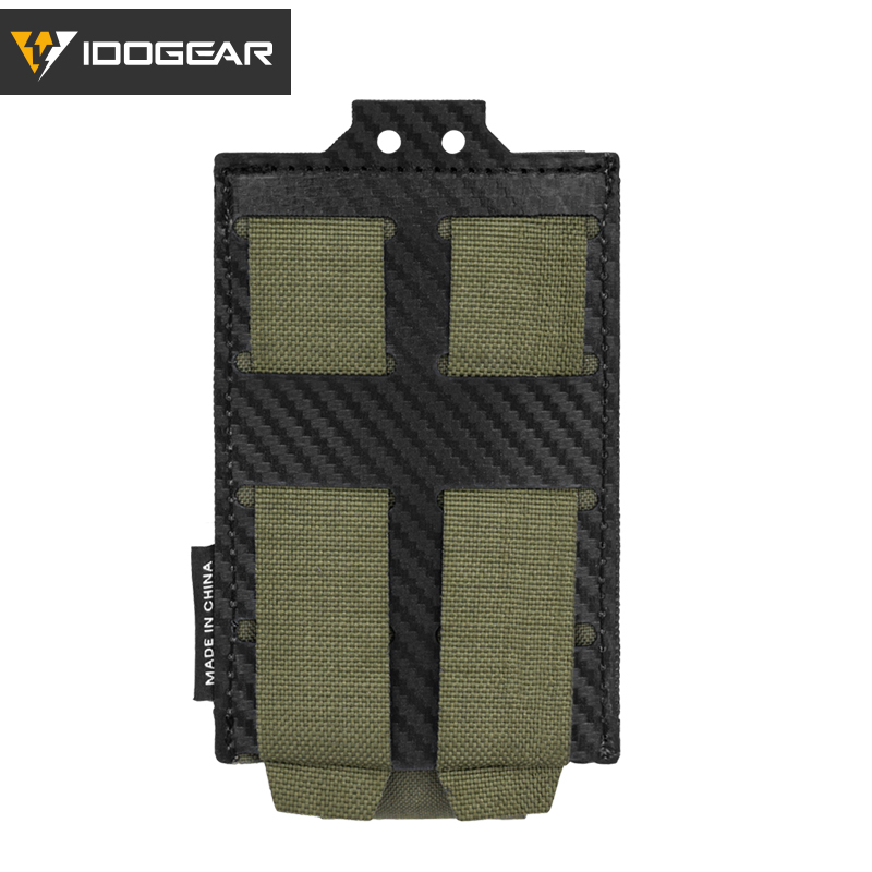 IDOGEAR Tactical 5.56 Single Mag Pouch MOLLE Non-Slip Loop-Wool Quick Draw Camo Magazine Pouch 3591