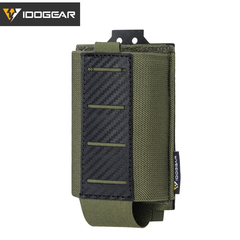 IDOGEAR Tactical 5.56 Single Mag Pouch MOLLE Non-Slip Loop-Wool Quick Draw Camo Magazine Pouch 3591