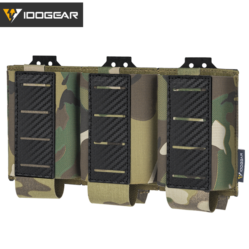 IDOGEAR Tactical 5.56 Triple Mag Pouches MOLLE System Anti-slip