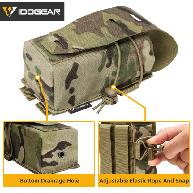 IDOGEAR 556 MOLLE Double Pouch Multi-Purpose EDC Admin Tool Pouch Hook&Loop Flip Cover 3594