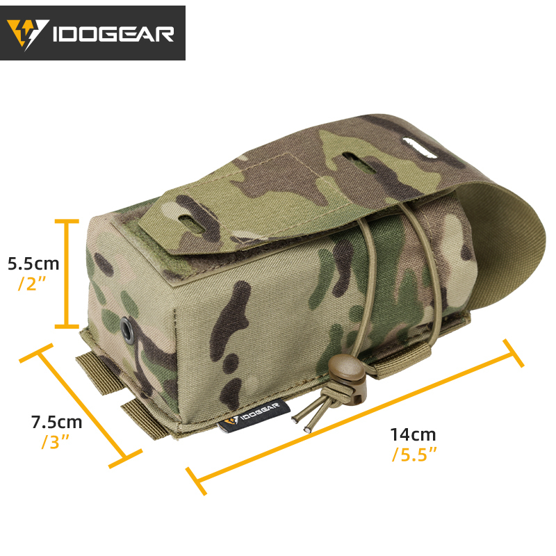 IDOGEAR 556 MOLLE Double Pouch Multi-Purpose EDC Admin Tool Pouch Hook&Loop Flip Cover 3594