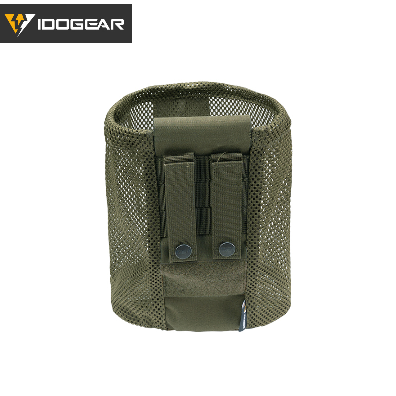 IDOGEAR Tactical MOLLE Mesh Dump Pouch Drop Pouch Foldable Mag Recycling Holder 3595