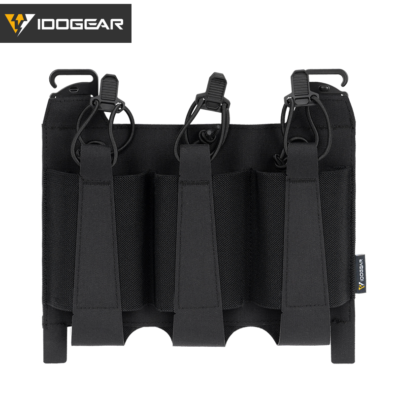 IDOGEAR Tactical Triple Magazine Pouch For 5.56mm FERRO STYLE TEAR Front Flap For FCPC V5 FCSK JPC Vest Airsoft Wargame 3599-IDOGEAR INDUSTRIAL