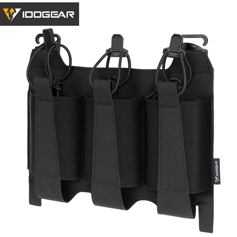 IDOGEAR Tactical Triple Magazine Pouch For 5.56mm FERRO STYLE TEAR Front Flap For FCPC V5 FCSK JPC Vest Airsoft Wargame 3599-IDOGEAR INDUSTRIAL