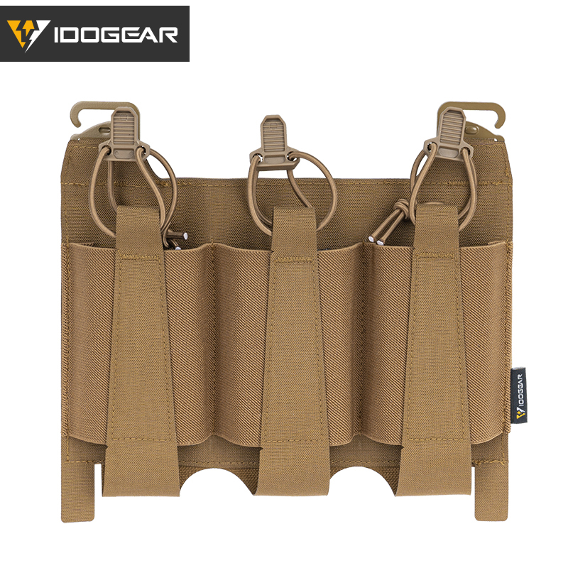 IDOGEAR Tactical Triple Magazine Pouch For 5.56mm FERRO STYLE TEAR Front Flap For FCPC V5 FCSK JPC Vest Airsoft Wargame 3599-IDOGEAR INDUSTRIAL