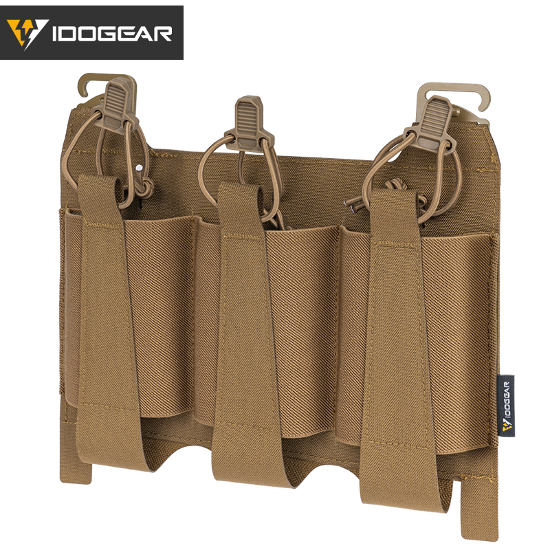 IDOGEAR Tactical Triple Magazine Pouch For 5.56mm FERRO STYLE TEAR Front Flap For FCPC V5 FCSK JPC Vest Airsoft Wargame 3599-IDOGEAR INDUSTRIAL