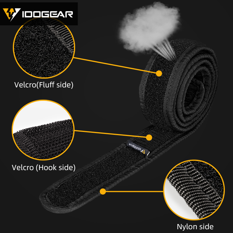 IDOGEAR Inner Belt for Tactical Duty Belt with Hook and Loop Liner Black 1.75" 3418