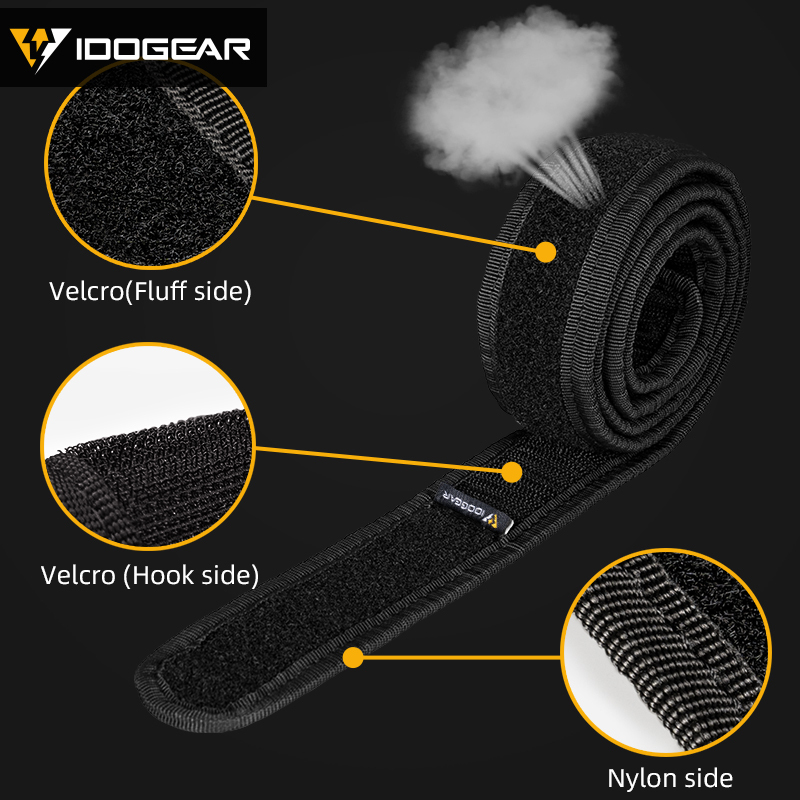 IDOGEAR Inner Belt for Tactical Duty Belt with Hook and Loop Liner Black 1.75" 3418