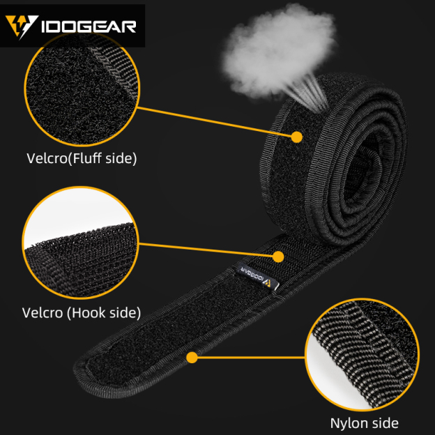 IDOGEAR Inner Belt for Tactical Duty Belt with Hook and Loop Liner Black 1.75" 3418