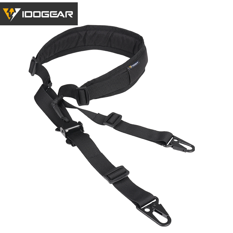 IDOGEAR 2-Point Tactica Sling Adjustable Gun Strap with Shoulder Pad & Metal Clips 3428