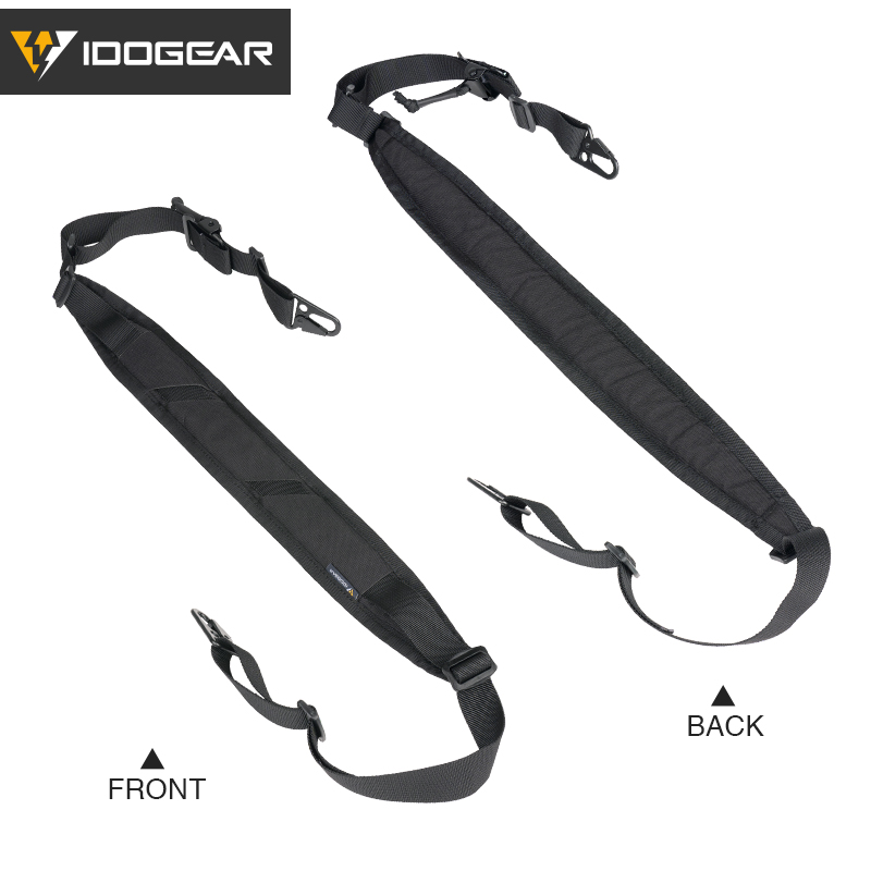 IDOGEAR 2-Point Tactica Sling Adjustable Gun Strap with Shoulder Pad & Metal Clips 3428