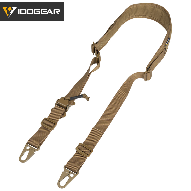 IDOGEAR 2-Point Tactica Sling Adjustable Gun Strap with Shoulder Pad & Metal Clips 3428
