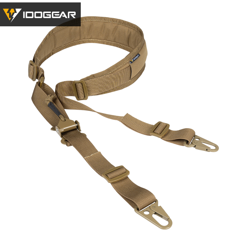 IDOGEAR 2-Point Tactica Sling Adjustable Gun Strap with Shoulder Pad & Metal Clips 3428