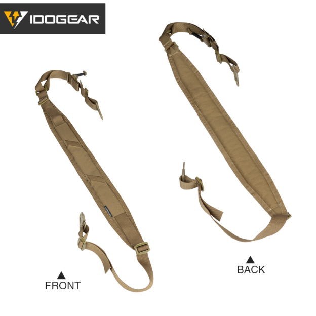 IDOGEAR 2-Point Tactica Sling Adjustable Gun Strap with Shoulder Pad & Metal Clips 3428