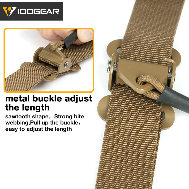 IDOGEAR 2-Point Tactica Sling Adjustable Gun Strap with Shoulder Pad & Metal Clips 3428