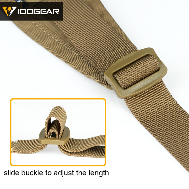IDOGEAR 2-Point Tactica Sling Adjustable Gun Strap with Shoulder Pad & Metal Clips 3428