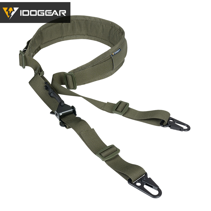 IDOGEAR 2-Point Tactica Sling Adjustable Gun Strap with Shoulder Pad & Metal Clips 3428
