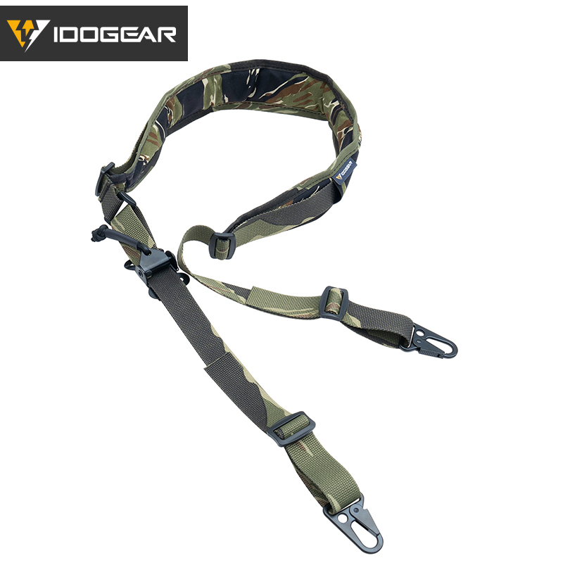 IDOGEAR 2-Point Tactica Sling - Adjustable Gun Strap with Shoulder Pad & Metal Clips 3428