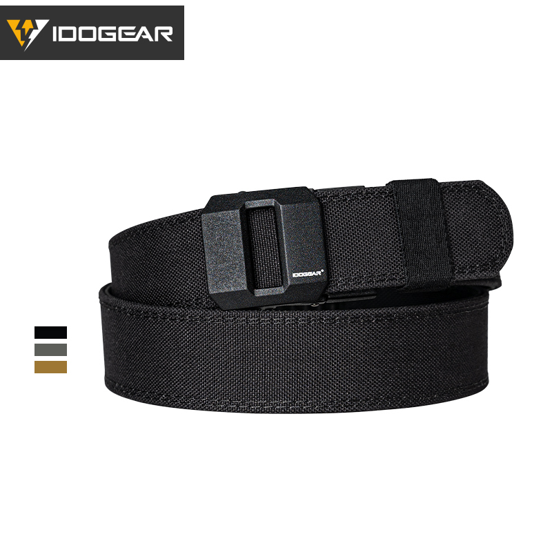IDOGEAR Mens 1.5" Inch Tactical Belt EDC Nylon Ratchet Gun Belt for Co