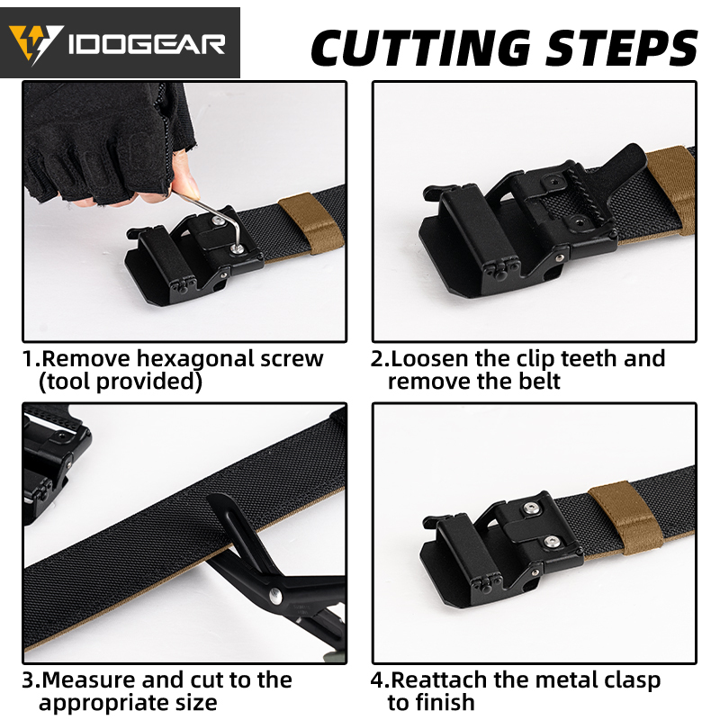 IDOGEAR Men's 1.75" Stretch Ratchet Nylon Belt Adjustable Buckle Four Color CCW Belts 3439