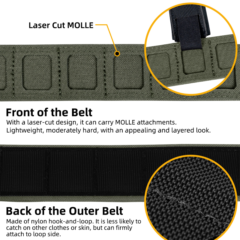 IDOGEAR Tactical 2" Men's Belt  Quick Release Molle Sport Belt 3433