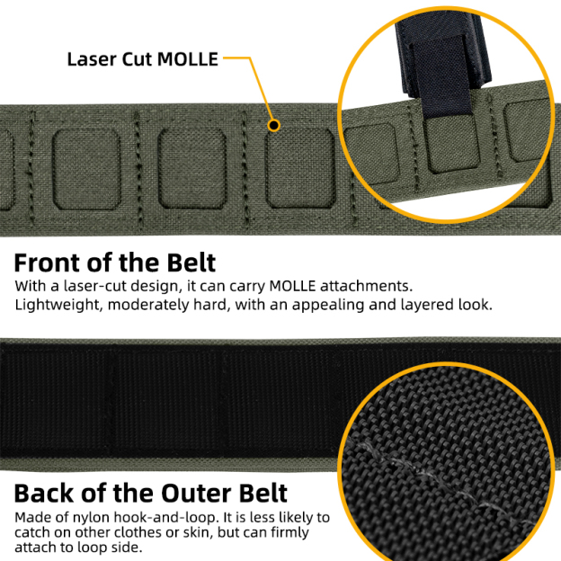 IDOGEAR Tactical 2" Men's Belt  Quick Release Molle Sport Belt 3433