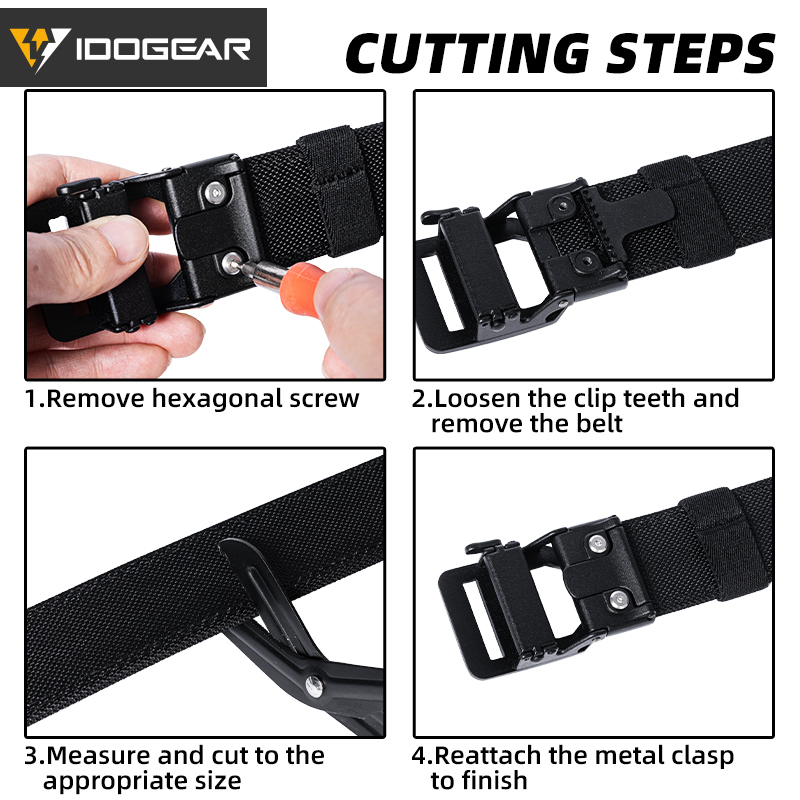 IDOGEAR 1.5" Inch Mens Tactical Belt EDC Nylon Ratchet Belt for Outdoor Sports 3434