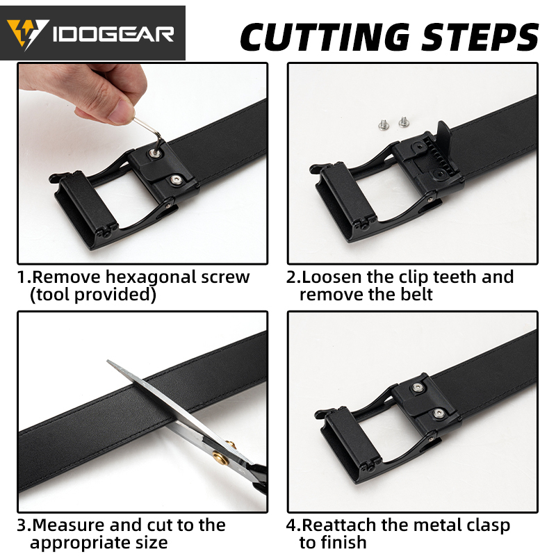  IDOGEAR Men's Belts 1.5" EDC Belts Genuine Leather Casual Belts Black/ Deep Brown Color CCW Belt 3435