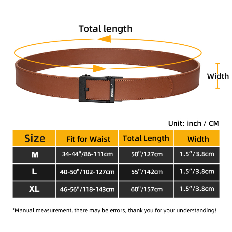  IDOGEAR Men's 1.5" Genuine Leather Casual Belts 3435