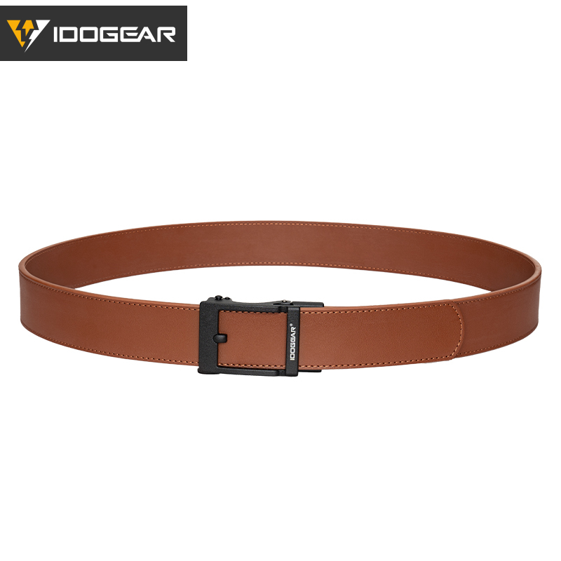  IDOGEAR Men's Belts 1.5" EDC Belts Genuine Leather Casual Belts Black/ Deep Brown Color CCW Belt 3435
