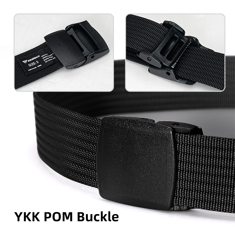 IDOGEAR Tactical Belt Nylon 1.5" YKK POM Buckle Tail Clip Quick Dry Lightweight Sport Belt 3436