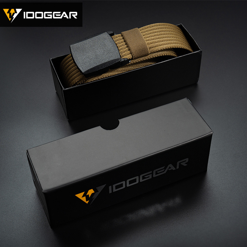 IDOGEAR Tactical Belt Nylon 1.5" YKK POM Buckle Tail Clip Quick Dry Lightweight Sport Belt 3436