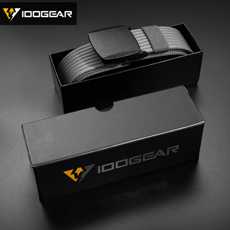 IDOGEAR Tactical Belt Nylon 1.5" YKK POM Buckle Tail Clip Quick Dry Lightweight Sport Belt 3436