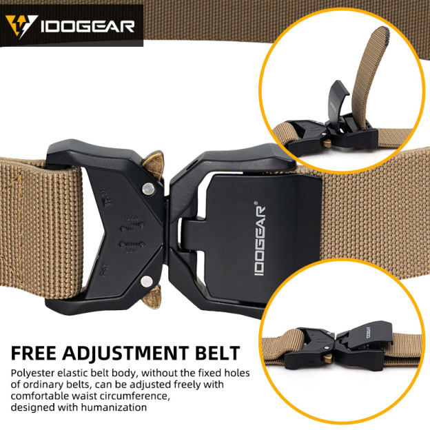 IDOGEAR 1.5'' Men's Tactica Belts Workwear Quick Buckle Release Sport Belts 3437