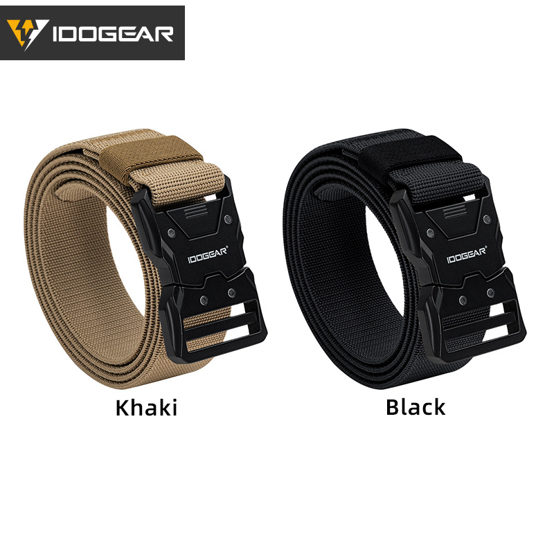 IDOGEAR 1.5'' Men's Elastic Sport Belts Quick Buckle Release EDC Belt 3438