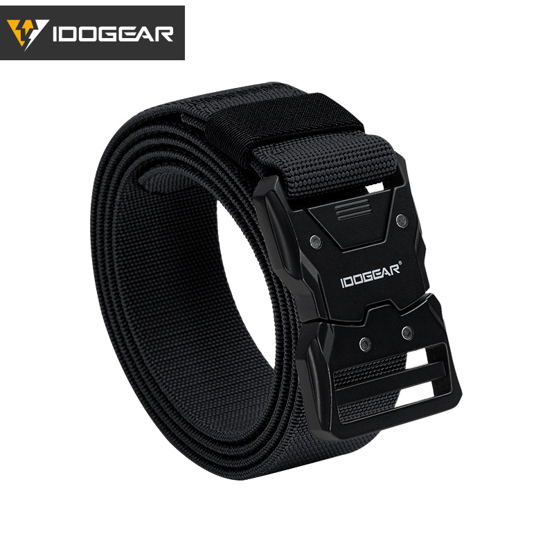 IDOGEAR 1.5'' Men's Elastic Sport Belts Quick Buckle Release EDC Belt 3438