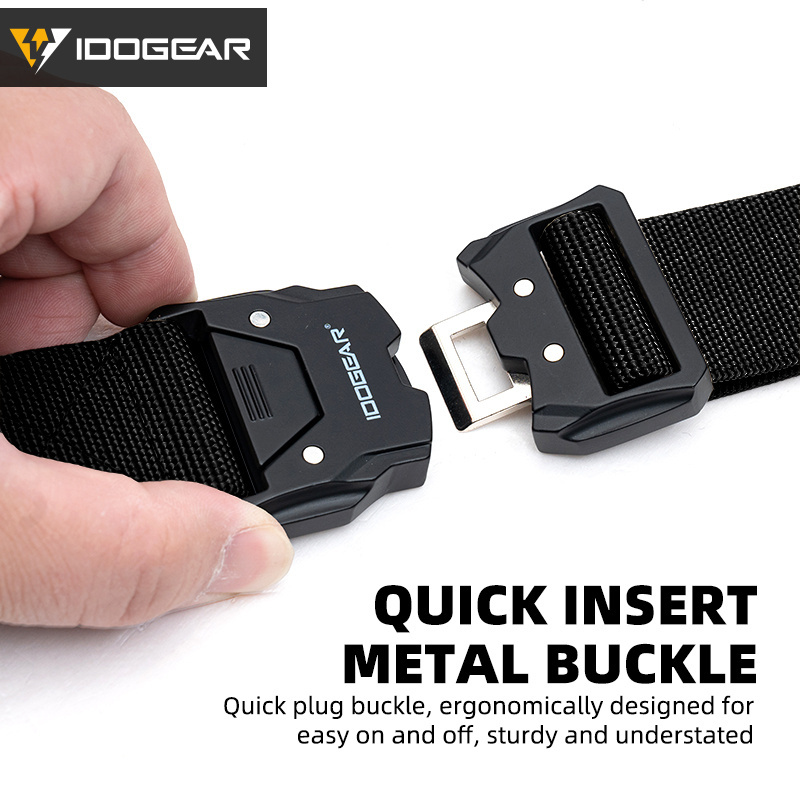 IDOGEAR 1.5'' Men's Elastic Sport Belts Quick Buckle Release EDC Belt 3438