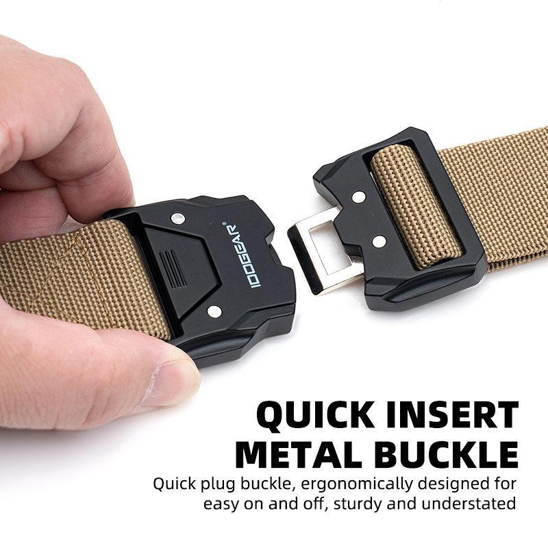 IDOGEAR 1.5" Men's Elastic Sport Belts Quick Buckle Release EDC Belt 3438