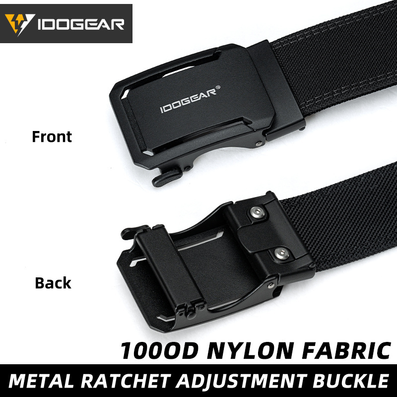 IDOGEAR Belt 1.75" Stretch Ratchet Nylon Belt Heavy-duty Buckle Sport Belts 3439