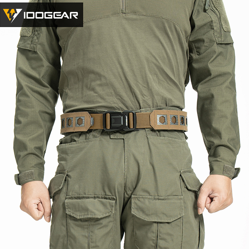 IDOGEAR 2" Tactical Tegris Belt with 1.5" Metal Replaceable Buckle Lightweight MOLLE 3441