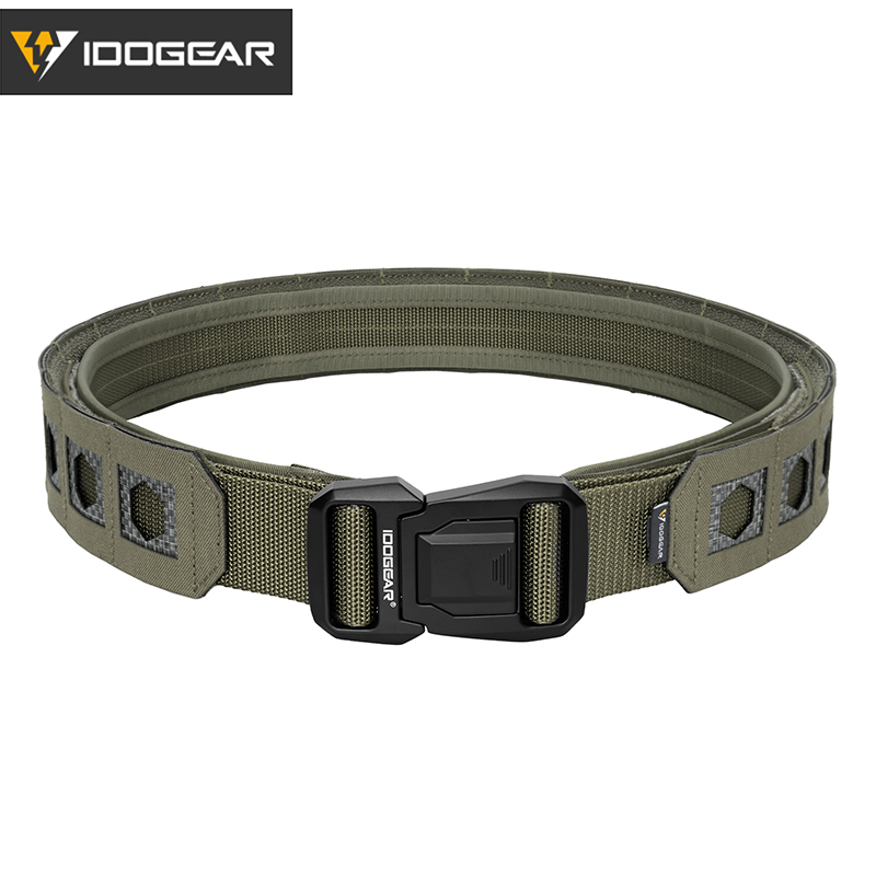 IDOGEAR 2" Tactical Tegris Belt with 1.5" Metal Replaceable Buckle Lightweight MOLLE 3441